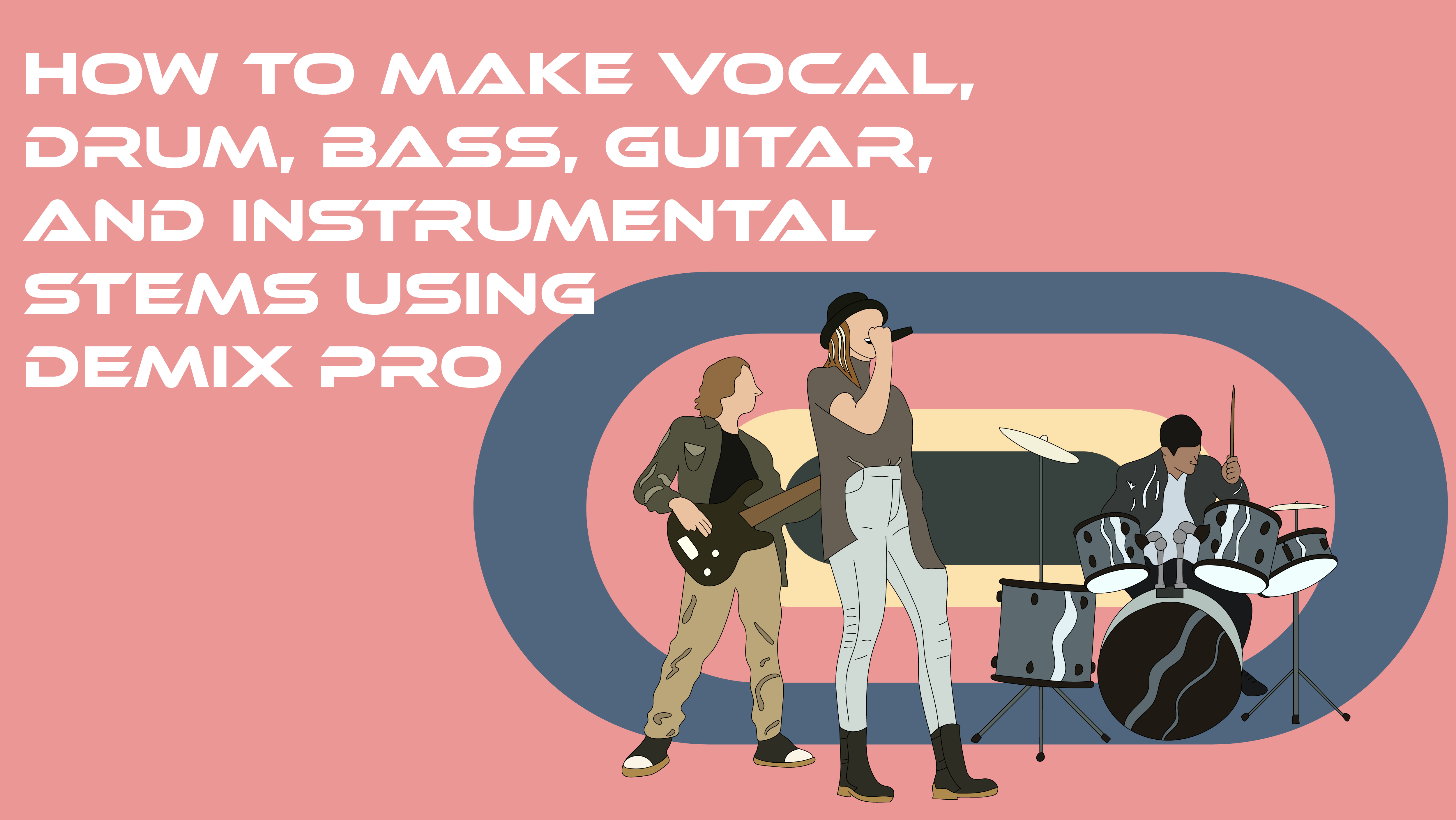 Hoe om stem-, trom-, bas-, kitaar- en instrumentale stamme te maak met behulp van DeMix Pro
